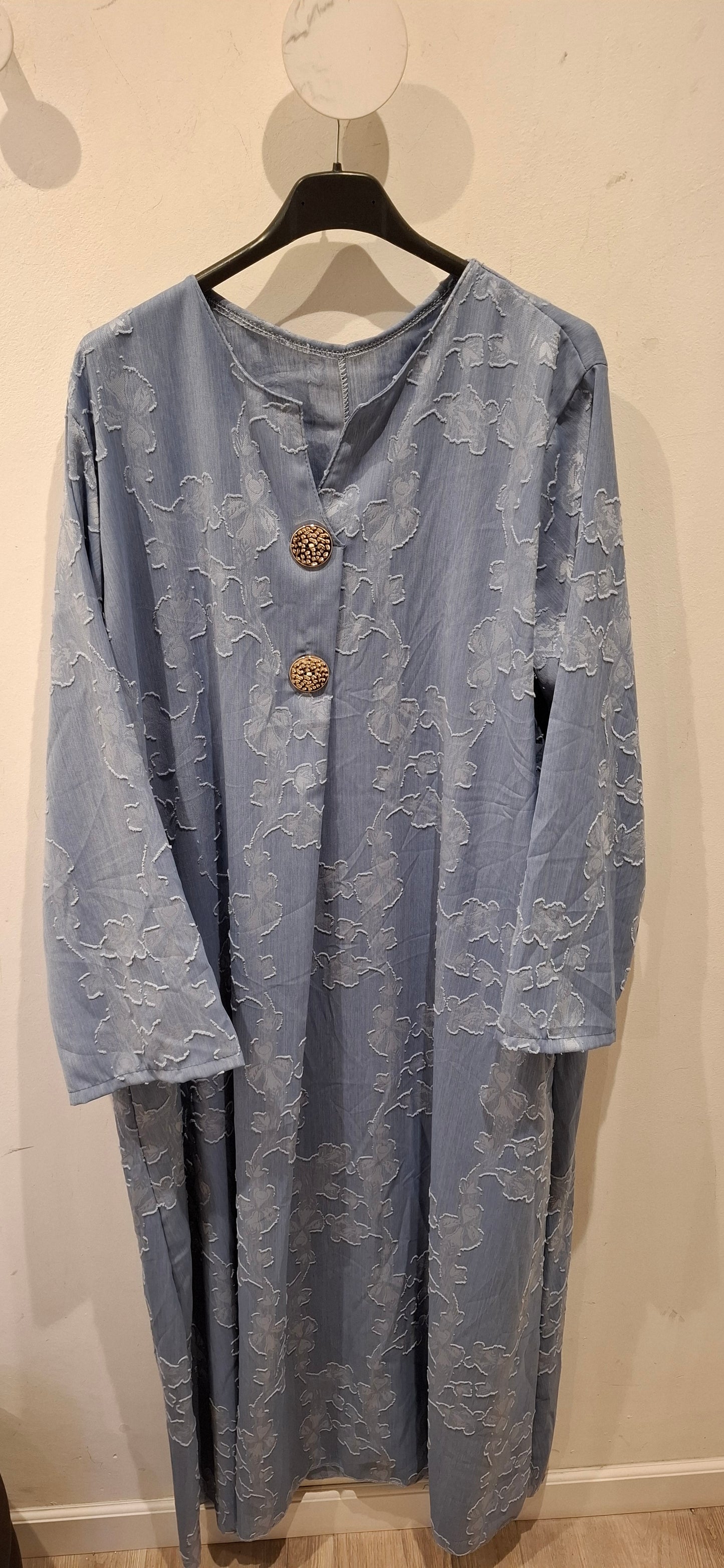 Lange Jurk/Tuniek met Structuurmotief – One Size