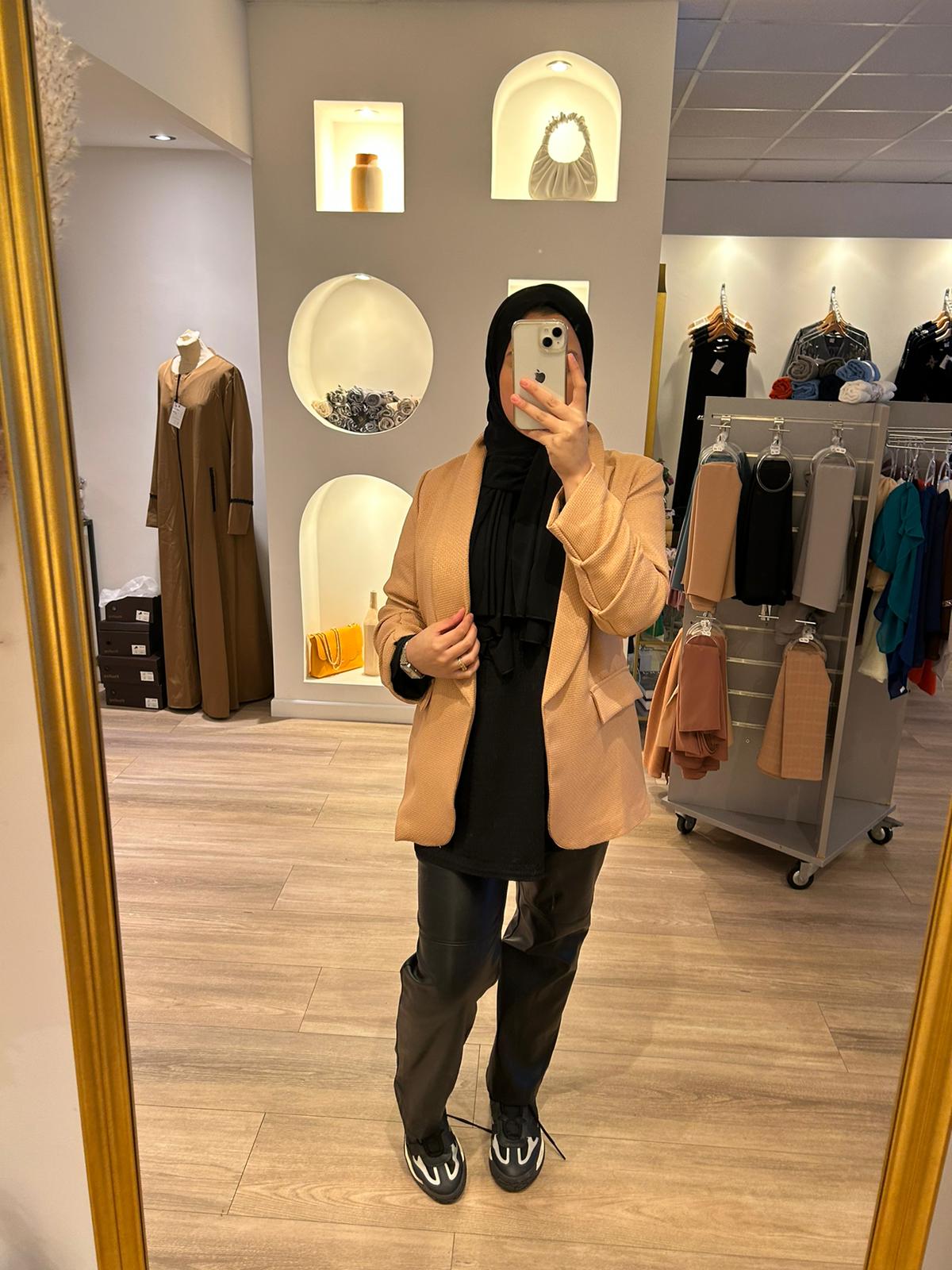 Blazer structuur met rimpeleffect