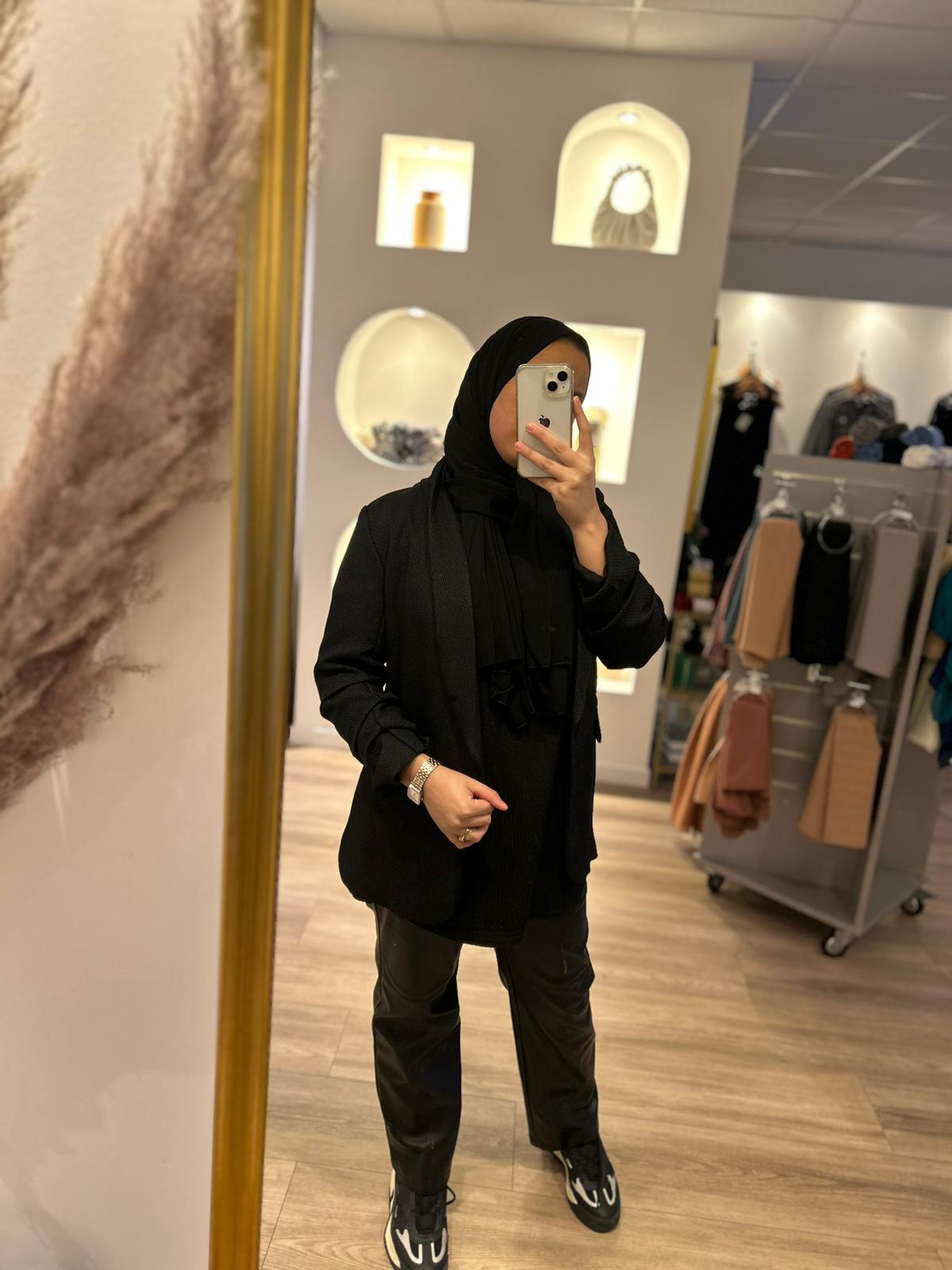 Blazer structuur met rimpeleffect