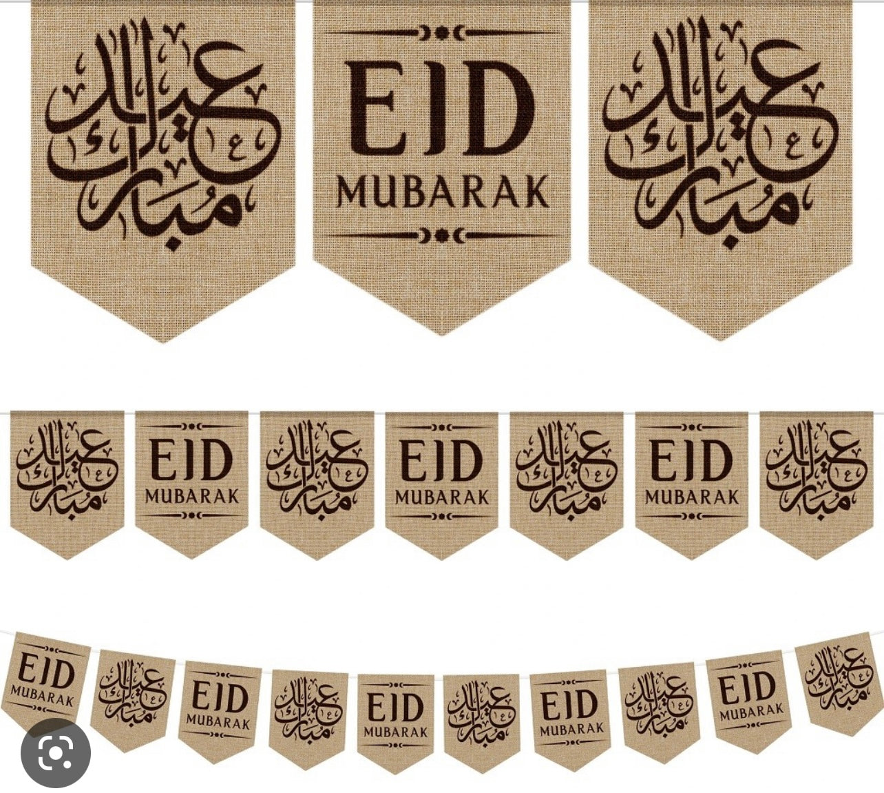 Eid Mubarak- Jutte in Arabische tekst