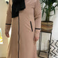 Abaya with zipper & pockets