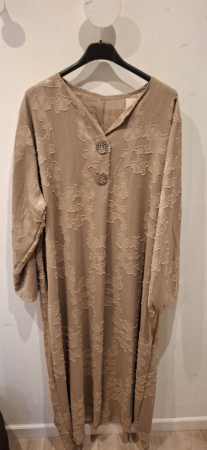 Lange Jurk/Tuniek met Structuurmotief – One Size