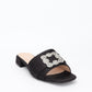 Schoenen Satijne instappers met kleine hak beige